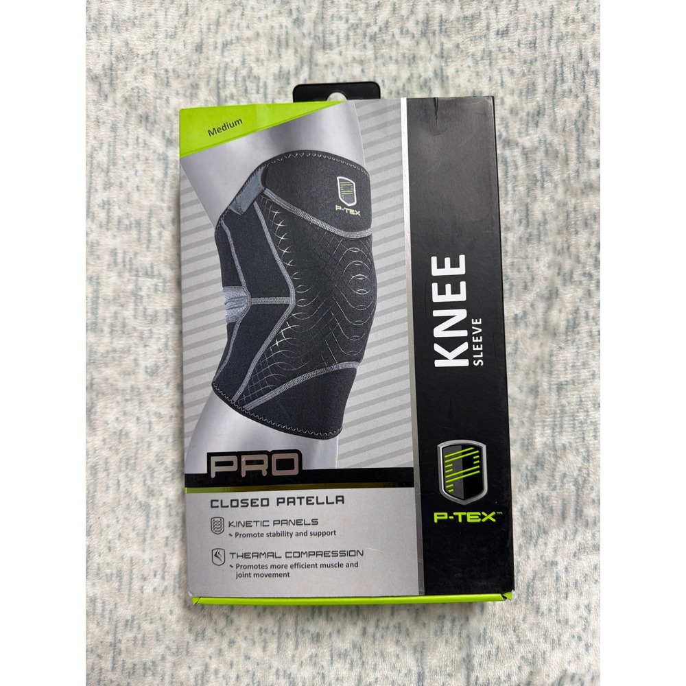 P-TEX PRO Closed Patella Knee Sleeve‎ Medium Black Thermal Compression P-TEXK201
